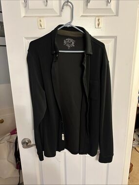 Laguna B Black Lightweight Button-Up Shirt Jacket